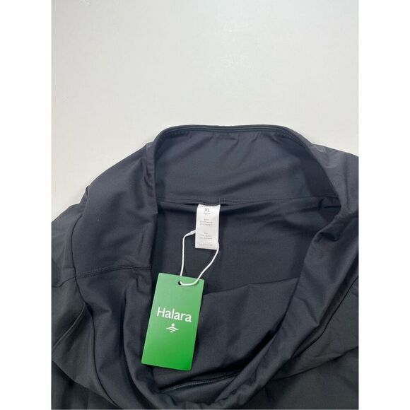 NEW Halara Breezeful High Low Ruffle Flowy Casual Skort Black Maxi Skirt Size XL - Picture 8 of 9